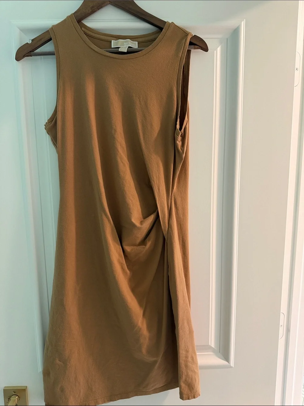 Michael Kors Sleeveless Twist-Detail Tank Dress - Brown